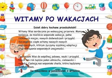 Witamy po wakacjach