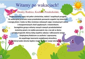 Witamy po wakacjach!